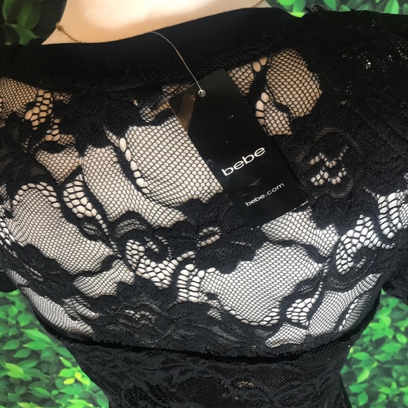 Black lace short party dress 👗 Sequined NWT - Picture 6 of 6